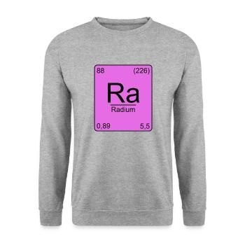 Radium, tableau périodique, chimie, physique, élément, - Sweat-shirt Unisexe - gris chiné - Devant - Alina (178cm) & Michal (187cm)