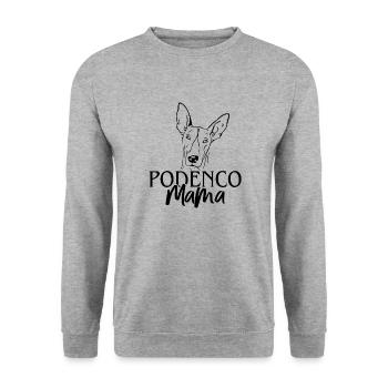 Podenco Mom Mom Dog Dog Dog Head - Unisex Sweatshirt - salt & pepper - Front - Alina (178cm) & Michal (187cm)