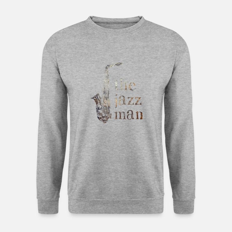 The Jazz Man - Unisex Pullover - Weißgrau meliert
