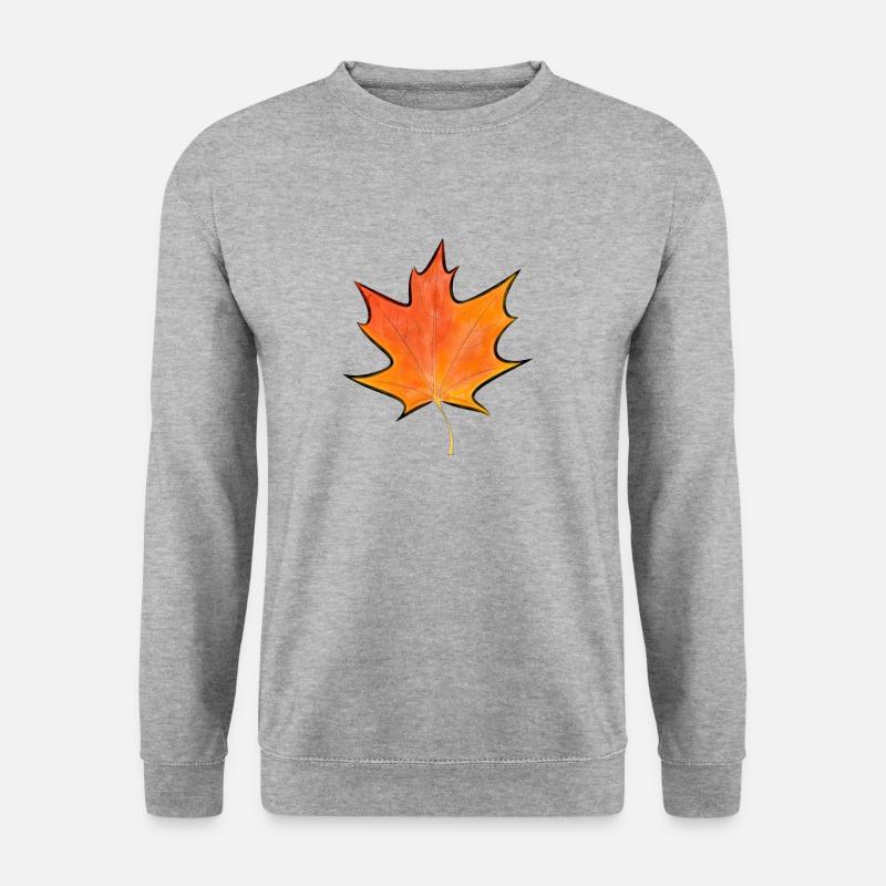 Ahornblatt - Unisex Pullover - Weißgrau meliert