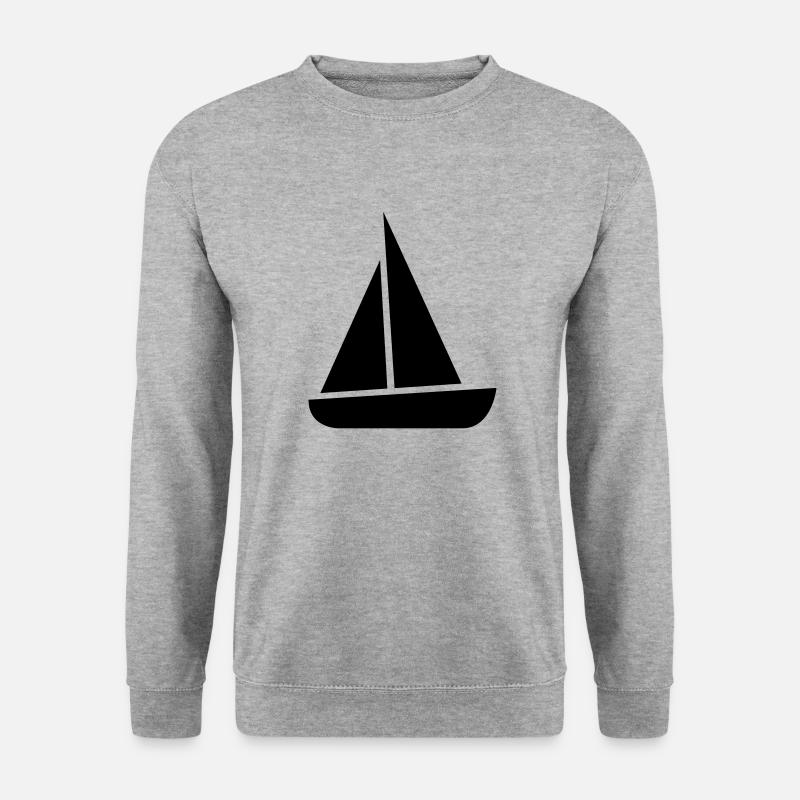 Segelboot - Unisex Pullover - Weißgrau meliert