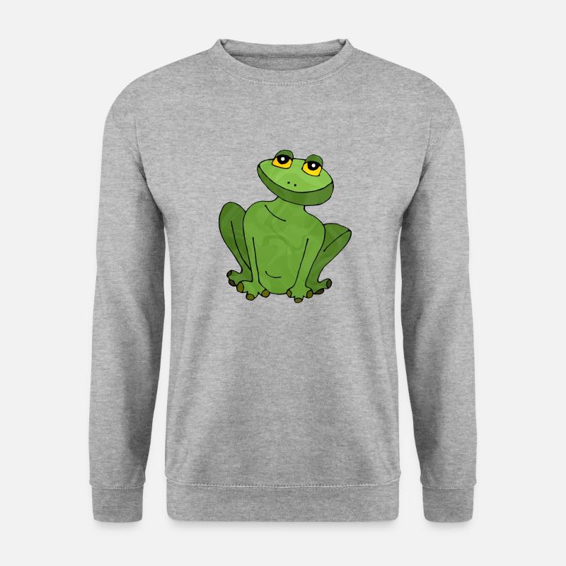 Frosch - Unisex Pullover - Weißgrau meliert