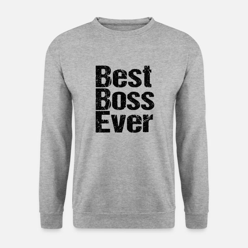 BEST BOSS EVER - Unisex Pullover - Weißgrau meliert