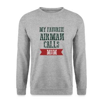 Maman - Sweat-shirt Unisexe - gris chiné - Devant - Alina (178cm) & Michal (187cm)