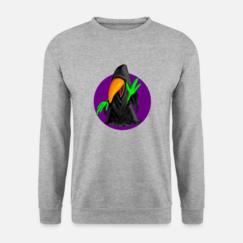 Dark Sittich ( Logo ) - Unisex Pullover - Weißgrau meliert