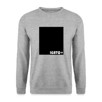 LGBTQ+ - Unisex Pullover - Weißgrau meliert - Vorne - Alina (178cm) & Michal (187cm)