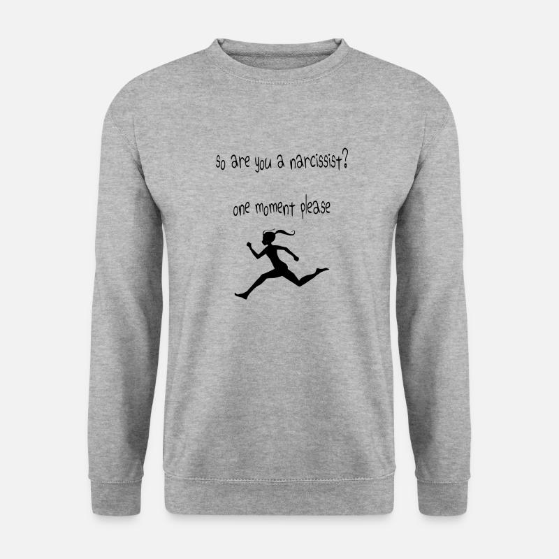 narzisstisch - Unisex Pullover - Weißgrau meliert