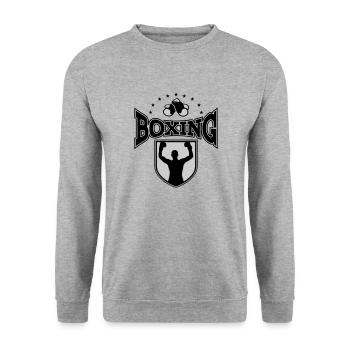 Boxer Boxing Boxing Martial Arts Ring Sport - Unisex Sweatshirt - salt & pepper - Front - Alina (178cm) & Michal (187cm)