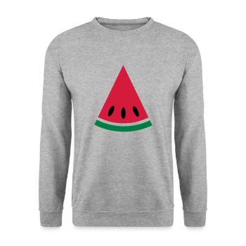 Melon - Unisex Sweatshirt - salt & pepper - Front - Alina (178cm) & Michal (187cm)