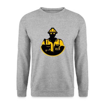 Best Construction Worker - Unisex Sweatshirt - salt & pepper - Front - Alina (178cm) & Michal (187cm)