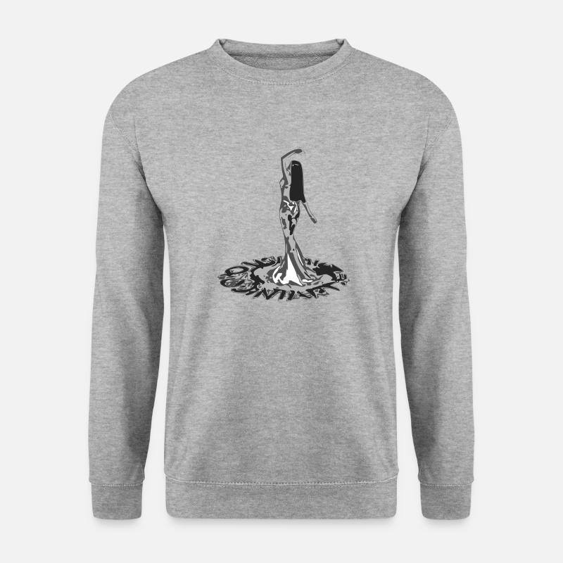 Bauchtänzer - Unisex Pullover - Weißgrau meliert