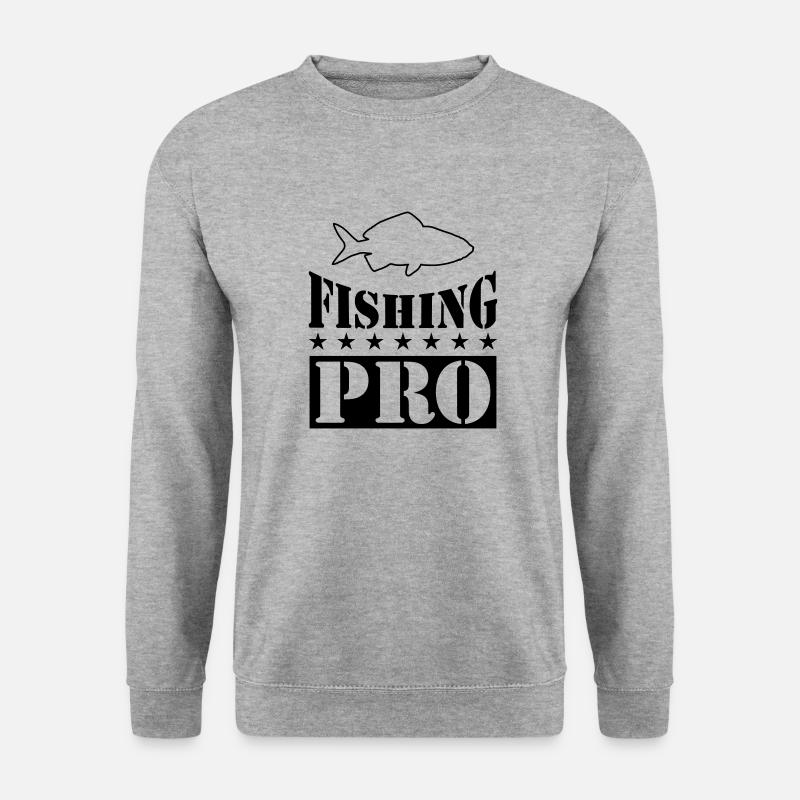 fishing pro - Unisex Pullover - Weißgrau meliert