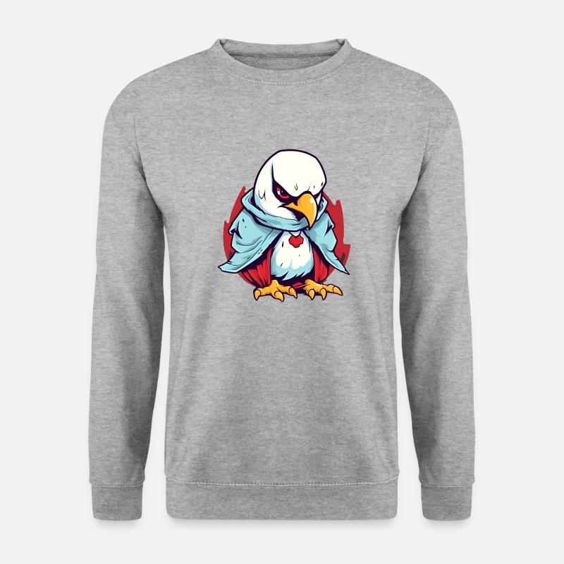 Chicken Vampire - Unisex Pullover - Weißgrau meliert