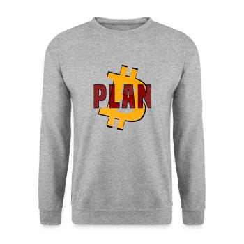 Plan B - Unisex Pullover - Weißgrau meliert - Vorne - Alina (178cm) & Michal (187cm)
