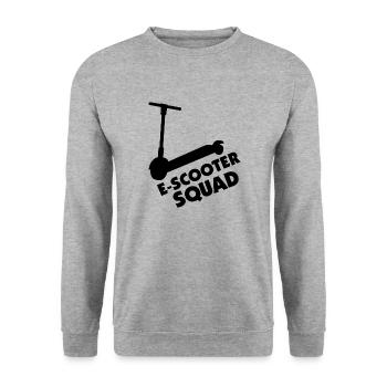 E-Scooter Roller Scooter - Sweat-shirt Unisexe - gris chiné - Devant - Alina (178cm) & Michal (187cm)