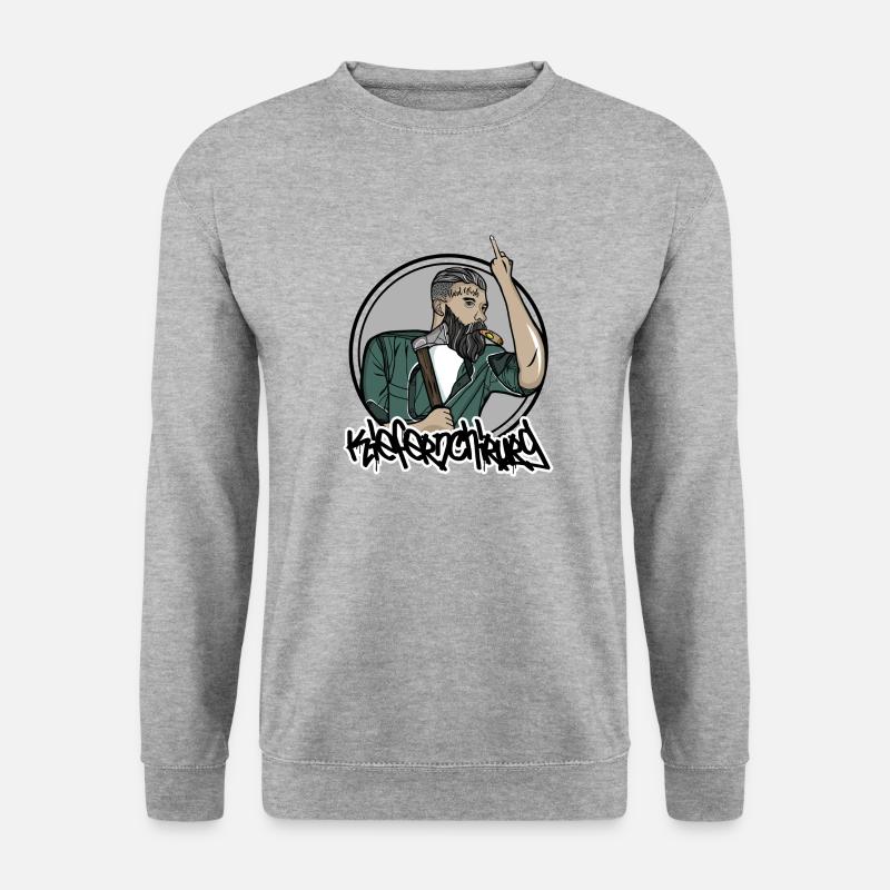 Kiefernchirurg // Holz // Illustration - Unisex Pullover - Weißgrau meliert