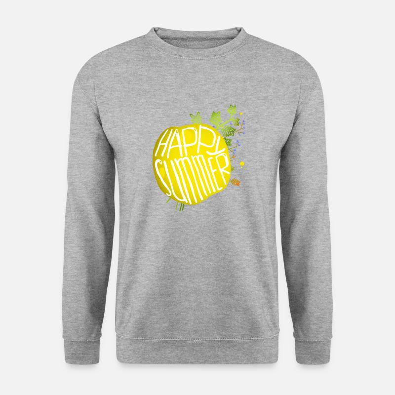 Sommer - Unisex Pullover - Weißgrau meliert