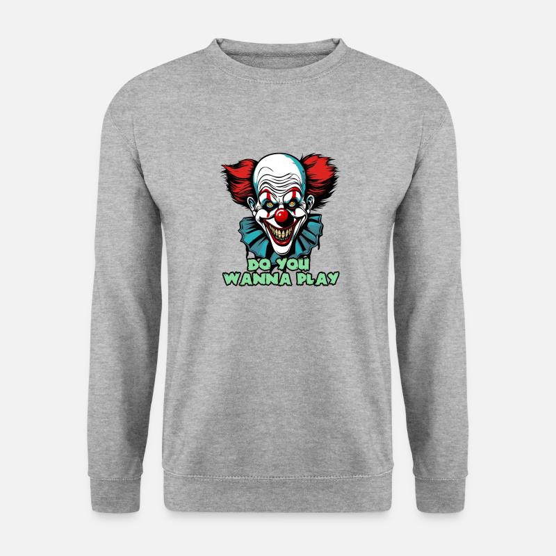 Clown - Unisex Pullover - Weißgrau meliert