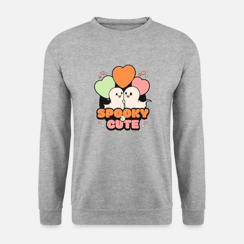 Spooky October Cute Halloween Ghost - Unisex Sweatshirt - salt & pepper