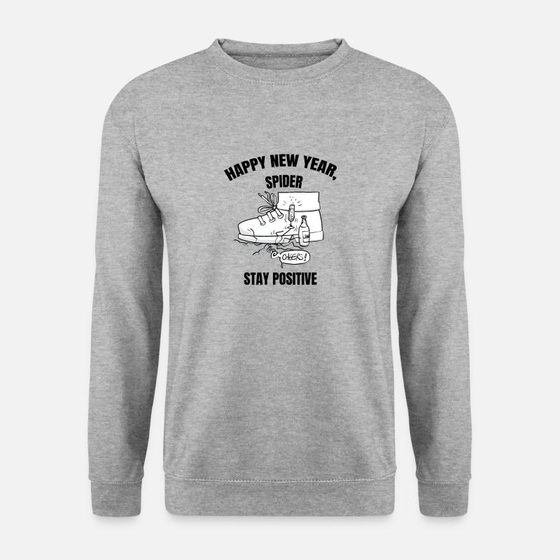 Beth die Spinne - Prost! - Unisex Pullover - Weißgrau meliert