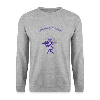 Paintball medics mater - Unisex Sweatshirt - salt & pepper - Front - Alina (178cm) & Michal (187cm)