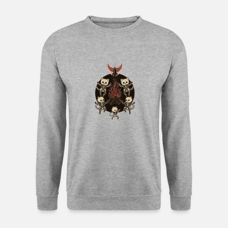 Das Ritual der toten Katzen - Unisex Pullover - Weißgrau meliert