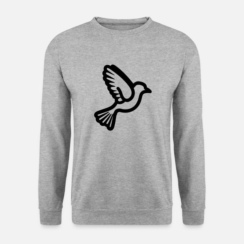Taube - Unisex Pullover - Weißgrau meliert