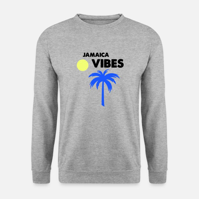 jamaica vibes - Unisex Pullover - Weißgrau meliert