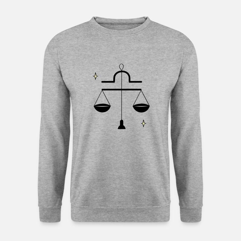 Waage-Gleichgewicht - Unisex Pullover - Weißgrau meliert