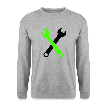 Clé à outils 1 - Sweat-shirt Unisexe - gris chiné - Devant - Alina (178cm) & Michal (187cm)