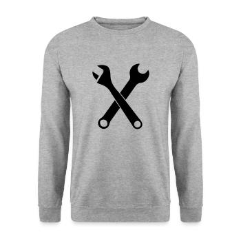 Tool Wrench - Unisex Sweatshirt - salt & pepper - Front - Alina (178cm) & Michal (187cm)