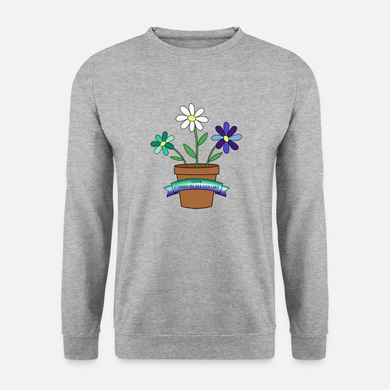 gay flowers - Unisex Pullover - Weißgrau meliert