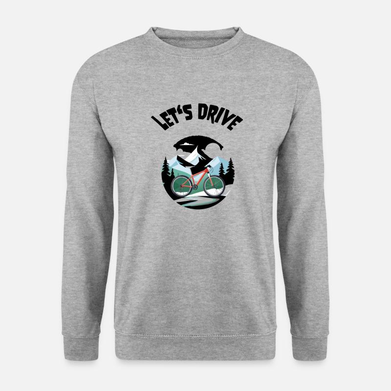 Radfahren - Unisex Pullover - Weißgrau meliert