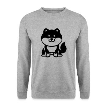 Dog - Unisex Sweatshirt - salt & pepper - Front - Alina (178cm) & Michal (187cm)