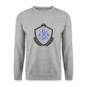 JGA 25 - Sweat-shirt Unisexe - gris chiné - Devant - Alina (178cm) & Michal (187cm)