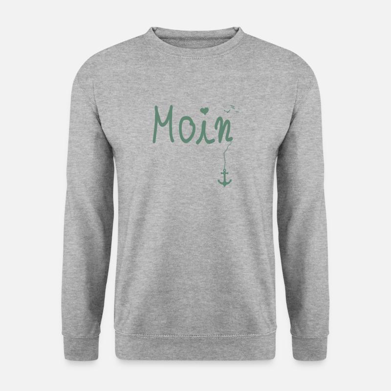 Moin Welcome Moin with Seagull - Unisex Sweatshirt - salt & pepper