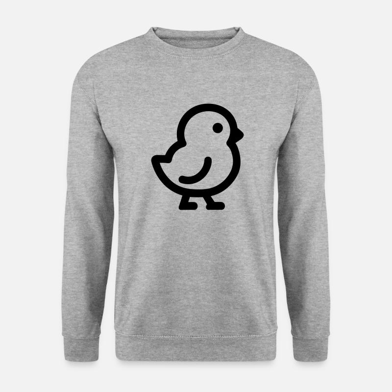 Küken - Unisex Pullover - Weißgrau meliert