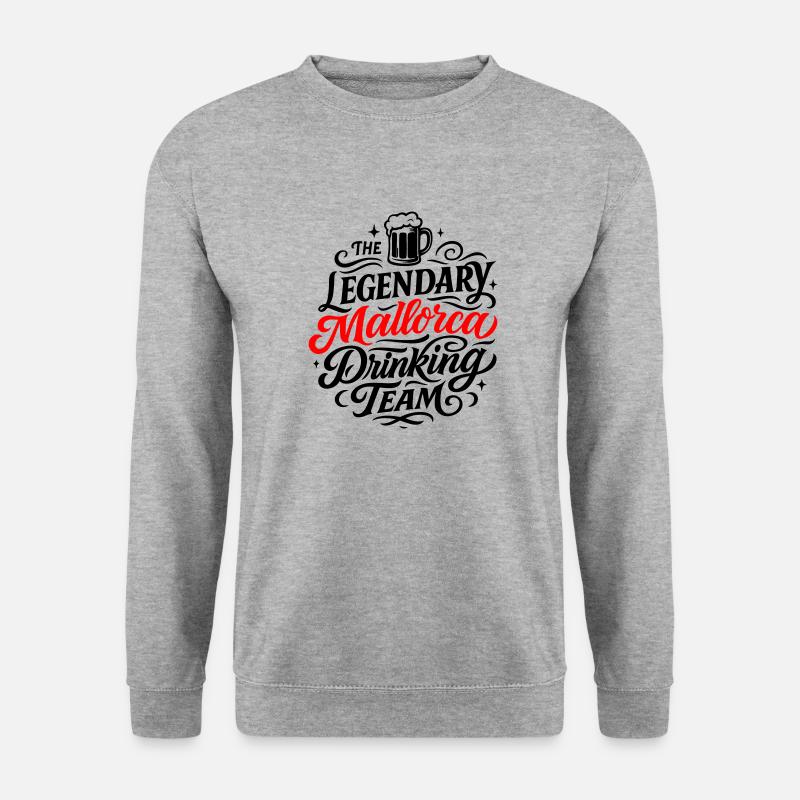 Mallorca Drinking Team Urlaub - Unisex Pullover - Weißgrau meliert