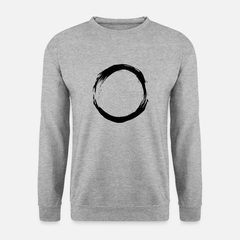 CIRCLE - Unisex Pullover - Weißgrau meliert