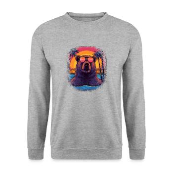 humor gift idea funny sayings mammal fun joke - Unisex Pullover - Weißgrau meliert - Vorne - Alina (178cm) & Michal (187cm)