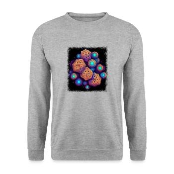 dove of peace peace for paris funny sayings hippie - Unisex Pullover - Weißgrau meliert - Vorne - Alina (178cm) & Michal (187cm)