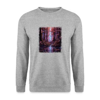 funny quote chocolate beasts cute dark chocolate - Unisex Pullover - Weißgrau meliert - Vorne - Alina (178cm) & Michal (187cm)