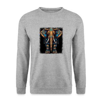 geek sayings adorable quote birthday hamsa hand - Unisex Pullover - Weißgrau meliert - Vorne - Alina (178cm) & Michal (187cm)