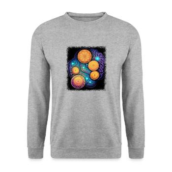 funny quote dove of peace happy sayings geek joke - Unisex Pullover - Weißgrau meliert - Vorne - Alina (178cm) & Michal (187cm)