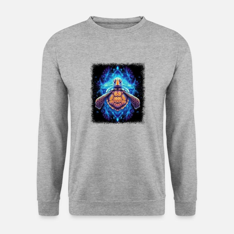 statement global peace flower power - Unisex Pullover - Weißgrau meliert
