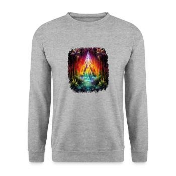 chemistry jokedrinking lover gift gift no - Unisex Pullover - Weißgrau meliert - Vorne - Alina (178cm) & Michal (187cm)