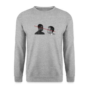 Red Manuel - Sweat-shirt Unisexe - gris chiné - Devant - Alina (178cm) & Michal (187cm)