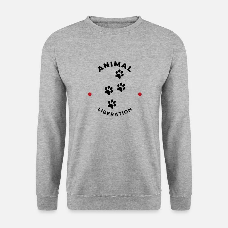 Animal Liberation - Unisex Pullover - Weißgrau meliert