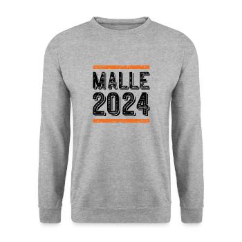 Malle Millésime 2024 - Sweat-shirt Unisexe - gris chiné - Devant - Alina (178cm) & Michal (187cm)