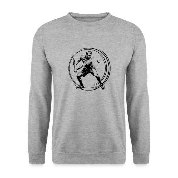 Joueurs de tennis Sports - Sweat-shirt Unisexe - gris chiné - Devant - Alina (178cm) & Michal (187cm)
